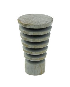 Knob for curtain rods, Cono 3D, metallic, white, dia 20 mm