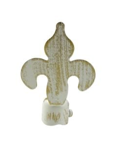 Knob for curtain rods, Giglio, metallic, white, dia 20 mm