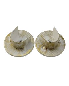 Support for curtain rods, metallic, white, dia 20 mm
