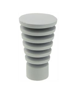 Knobs for curtain robs, Cono 3D, metallic, white, dia 20 mm