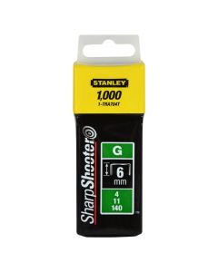 STAPLES, Stanley, steel, 6 mm, 1000 pc