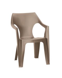 DANTE armchair, plastic, cappuccino,43x41xH79 cm