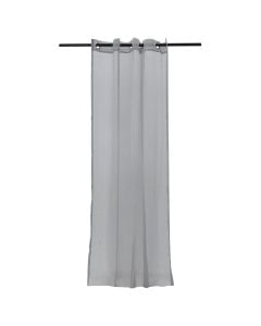 Curtain EXOTIC with rings, polyester, grey, 150x260 cm