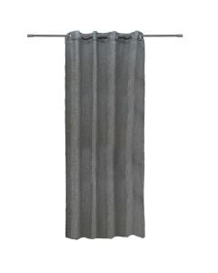 Curtain with rings, 30% polyester - 70% acrylic, grey, 150x260 cm