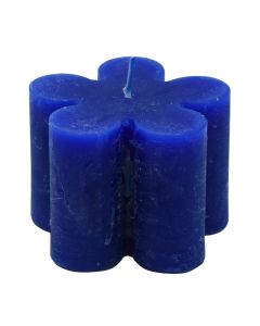Decorative candle, paraffin, blue, dia 9x6.5 cm