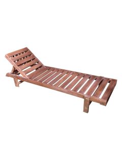 Sunbed, wood, natural, 60x190 cm
