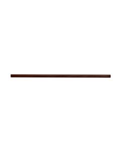 Wood curtain rod set, D.35mm x 1.6m, dark brown