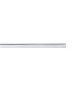 Aluminum 1 rail for curtains, 2.4m, 9x2cm, white