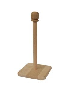 Kitchen paper holder, wooden, natural, 14x14xH31 cm