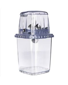 Ice crusher, manual, plastic+stainless steel, clear, 24x16x12 cm