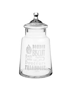 Candy holder, glass, clear, ø17 xH30 cm
