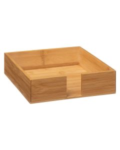 Napkin organizer, bamboo, natural, 20x20xH5.5 cm