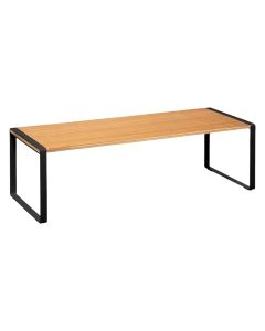 Kitchen organizer shelf, metal+mdf, natural/black, 50x18xH15 cm