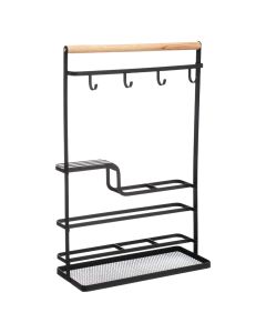 Kitchen organizer, metal, black, 28x12xH43.5 cm