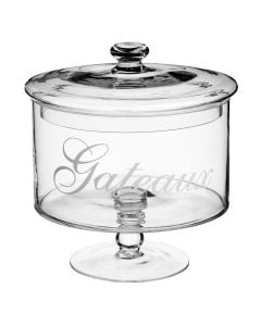 Candy holder, glass, clear, ø18.5 xH20 cm