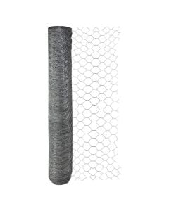 Perimeter mesh, metal, silver, 1.5x50 m