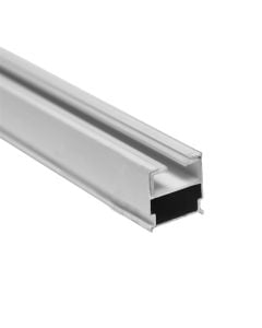 1 channel rail, silent, aluminum + plastic material, gray, 2.4mt