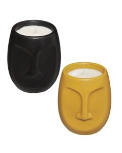 MAYA scented candle, different colors, paraffin / dolomite, 9.5 x 9 x 11 cm