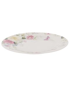 Plate, flower design, porcelain, colorful, Ø19 cm