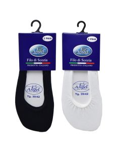 Invisible socks for men, cotton, polyamide and elastane, standard, miscellaneous, 2 pairs
