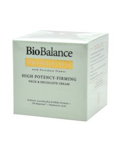 Regenerating cream for the treatment of neck and décolleté skin, High Potency-Firming, Probiotics, Bio Balance, glass, 50 ml, pastel green, 1 piece