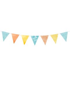 Paper garland pastelove, mix of colours, 13 x 135 cm, 1 piece