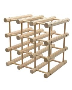 Wooden container 9 square wine bottles