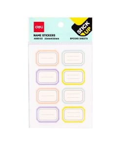 Name marker, Deli, 22x33 cm, 8 pieces, 6 stickers