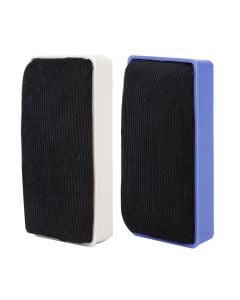 Deli white board eraser. 11.2x5.5 cm. blue and black