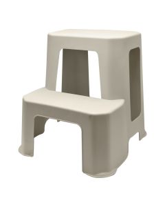 Double-step stool for children, plastic, 42x44x44 cm, beige, 1 piece