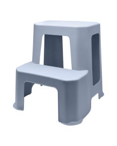 Double-step stool for children, plastic, 42x44x44 cm, light blue, 1 piece