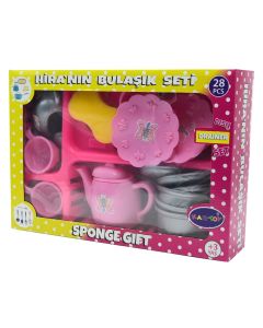 Set me enë kuzhine lodër për fëmijë, plastikë, 8.5x35.5x25 cm, mikse, 28 copë