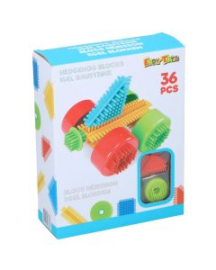 Toy set with building blocks, for children, Hedgehog Blocks, plastic, 18.5x24x7 cm, miscellaneous, 36 pieces