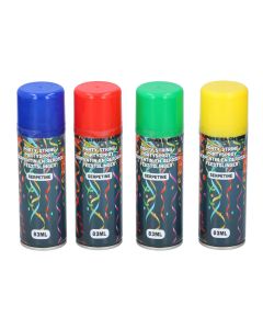 Party feature crank spray, Serpentine, metal, 83 ml, assorted, 1 piece