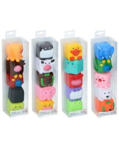 Set with toys to play during bath time, Eddy Toys, plastic, 5.5x5.5 cm, assorted, 5 pieces