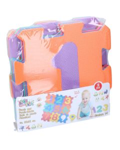 Puzzle mat, rubber, 32x32 cm, assorted, 9 pieces