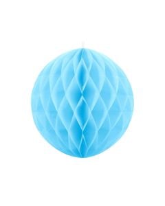 Honeycomb ball, paper, 20 cm, sky-blue, 1 piece