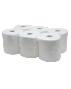 Toilet paper, paper, 60x40 cm, white, 12 rolls