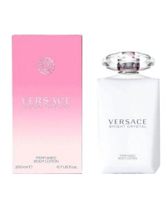 Perfumed body lotion for women, Bright Crystal, Versace, glass, 200 ml, pink and white, 1 piece