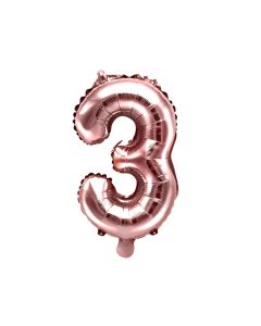 Ballons, "Party", for party, metallic, nr 3.35 cm, rose, 1 piece