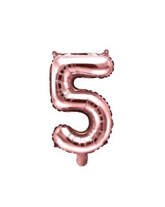 Ballons, "Party", for party, metallic, nr 5.35 cm, rose, 1 piece