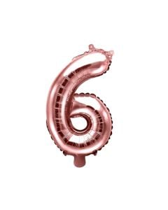 Ballons, "Party", for party, metallic, nr 6.35 cm, rose, 1 piece