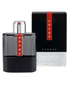 Eau de toilette (EDT) for men, Luna Rossa Carbon, Prada, glass, 100 ml, red and black, 1 piece