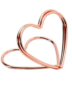 Place card holder, "Hearts",  2.5 cm, rose gold, 10 pieces, 1 pack
