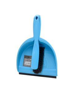 Cleaning set with brush and dustpan, Perfetto, plastic, 35x22 cm, blue, 2 pieces