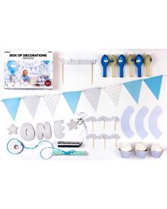 Party decoration set, "1st Birthday", plastic, for boys, 1 pack
