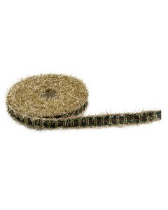 Ribbon, fabric, 2x10 m, black and gold, 1 piece