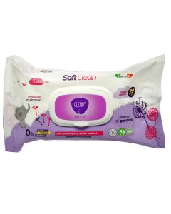 Wet wipes, Clendy Soft, 72 pieces