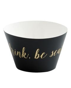 Cupcake wrappers ,"Trick or Treat",black with gold inscription eat, 4.8x7.6x4.6 cm, 6 pieces