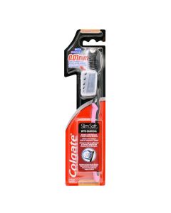 Toothbrush with charcoal, Colgate, plastic, 22x5 cm, assorted, 1 piece